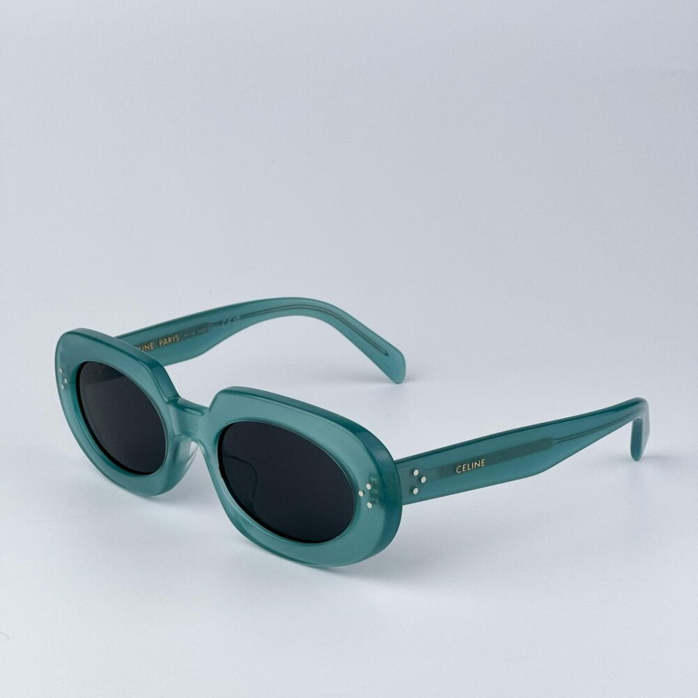 Celine 3 DOTS CL40276U 93N Men BRAND NEW Sunglasses Green Grey Geometric